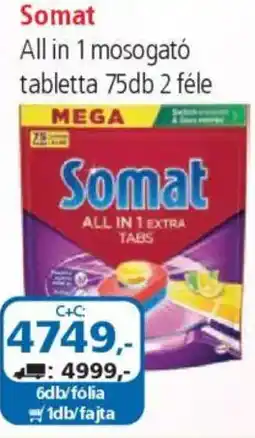 ÁRKLUB Somat All in 1 mosogató tabletta ajánlat