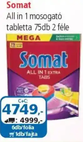 ÁRKLUB Somat All in 1 mosogató tabletta ajánlat