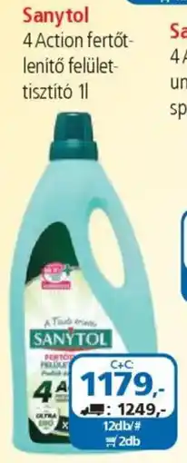 ÁRKLUB Sanytol 4 Action fertőtlenítő felülettisztító ajánlat