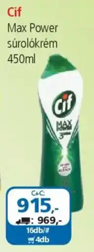 ÁRKLUB Cif Max Power súrolókrém ajánlat