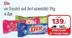 ÁRKLUB Dix wc frissítő rúd 3in1 utántöltő ajánlat