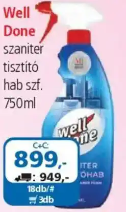 ÁRKLUB Well Done szaniter tisztító ajánlat