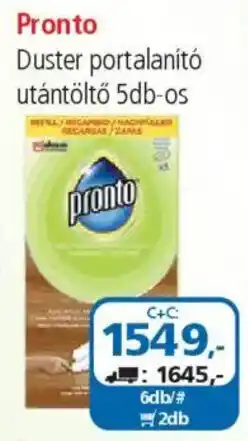 ÁRKLUB Pronto Duster portalanító utántöltő ajánlat