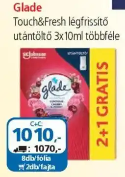 ÁRKLUB Glade Touch&Fresh légfrissítő utántöltő ajánlat