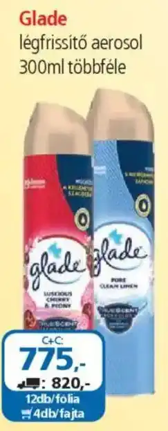 ÁRKLUB Glade légfrissítő aerosol ajánlat