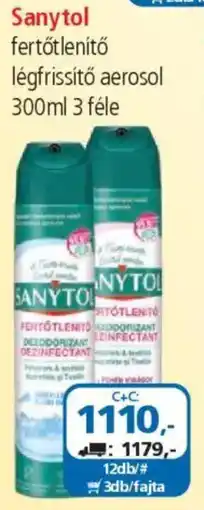 ÁRKLUB Sanytol fertőtlenítő légfrissítő aerosol ajánlat