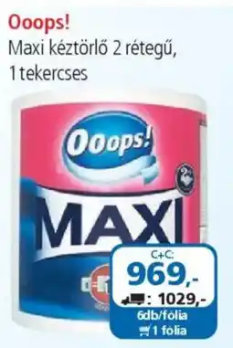 ÁRKLUB Ooops! Maxi kéztörlő ajánlat
