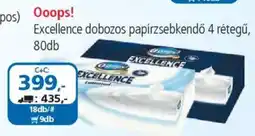 ÁRKLUB Ooops! Excellence dobozos papírzsebkendő ajánlat