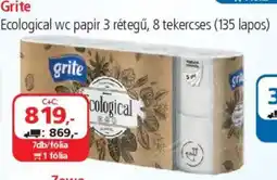 ÁRKLUB Grite Ecological wc papír 3 rétegű ajánlat
