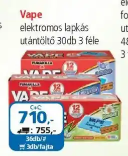 ÁRKLUB Vape elektromos lapkás utántöltő ajánlat