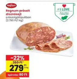 Interspar Regnum préselt disznósajt ajánlat