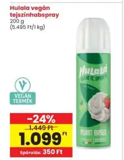 Interspar Hulala vegán tejszínhabspray ajánlat