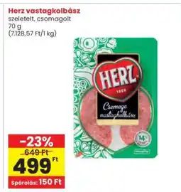 Interspar HERZ Vastagkolbász ajánlat