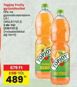 Interspar Topjoy Fruity gyümölcsital ajánlat