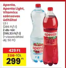 Interspar Apenta, Apenta Light, Vitamixx szénsavas üdítőital ajánlat