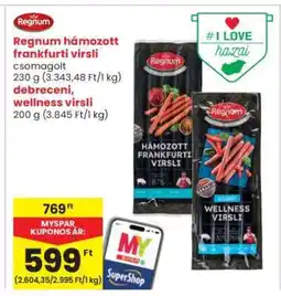 Interspar Regnum Hámozott frankfurti virsli ajánlat