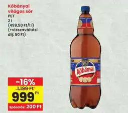 Interspar KŐBÁNYAI Világos sör ajánlat