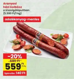 Interspar Aranyosi házi kolbász ajánlat