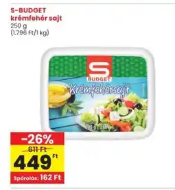 Interspar S-BUDGET krémfehér sajt ajánlat