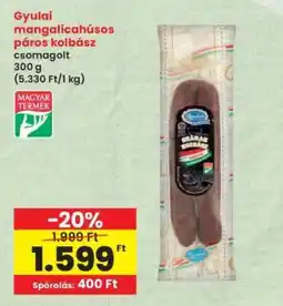Interspar Gyulai mangalicahúsos páros kolbász ajánlat