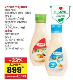 Interspar UNIVER﻿﻿ Majonéz ajánlat