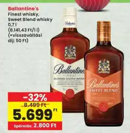 Interspar Ballantine's Finest whisky, Sweet Blend whisky ajánlat