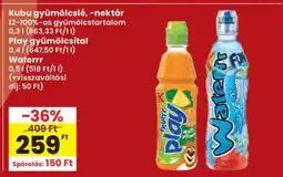 Interspar Kubu gyümölcslé, -nektár ajánlat