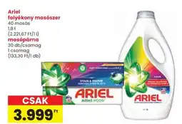Spar Ariel folyékony mosószer és mosópárna ajánlat