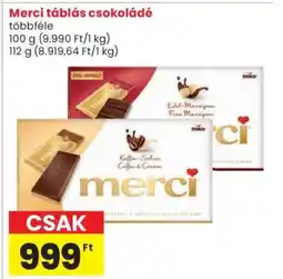 Spar MERCI TÁBLÁS CSOKOLÁDÉ ajánlat