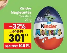 Spar KINDER Meglepetés ajánlat