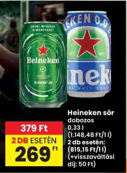 Interspar Heineken sör dobozos ajánlat
