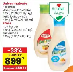Spar UNIVER﻿﻿ Majonéz ajánlat