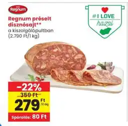 Spar Regnum préselt disznósajt ajánlat
