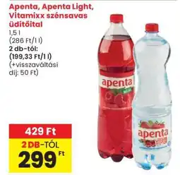 Spar Apenta, Apenta Light, Vitamixx szénsavas üdítőital ajánlat