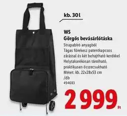 Lidl W5 Görgős bevásárlótáska ajánlat