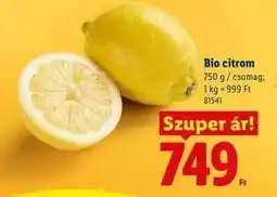 Lidl Bio citrom ajánlat