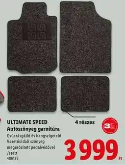 Lidl ULTIMATE SPEED Autószőnyeg garnitúra ajánlat