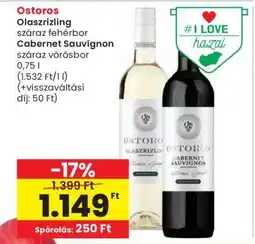Spar Ostoros Olaszrizling / Cabernet Sauvignon ajánlat
