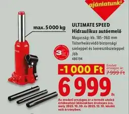 Lidl ULTIMATE SPEED Hidraulikus autóemelő ajánlat