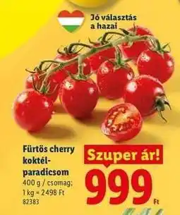 Lidl Fürtös cherry koktélparadicsom ajánlat
