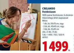 Lidl crelando Festővászon ajánlat