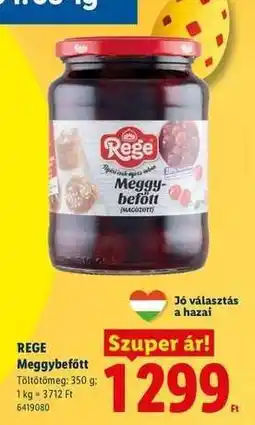 Lidl Rege meggybefőtt ajánlat