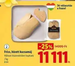 Lidl Friss, hízott kacsamáj ajánlat