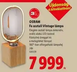 Lidl OSRAM Fa asztali Vintage lámpa ajánlat
