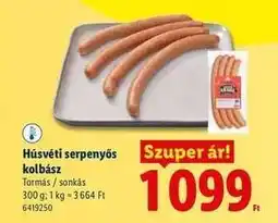 Lidl Húsvéti serpenyős kolbász ajánlat