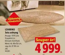 Lidl LIVARNO Juta szőnyeg ajánlat