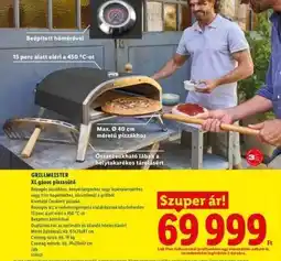 Lidl GRILLMEISTER XL gázos pizzasütő ajánlat