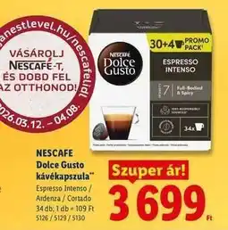 Lidl NESCAFE Dolce Gusto kávékapszula ajánlat