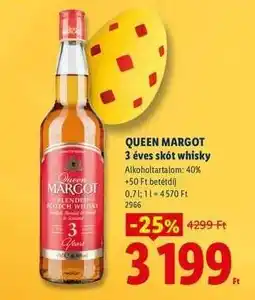 Lidl QUEEN MARGOT 3 éves skót whisky ajánlat