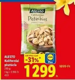 Lidl ALESTO Kaliforniai pisztácia ajánlat